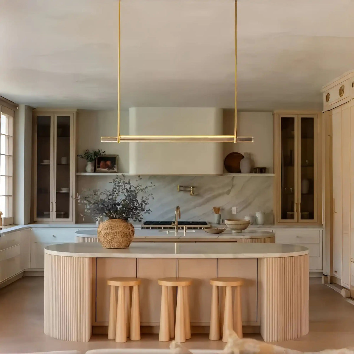 Audubam Crystal Linear Single Bar Chandelier - Zelno Lighting
