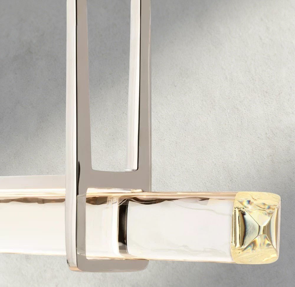 Audubam Crystal Linear Single Bar Chandelier - Zelno Lighting