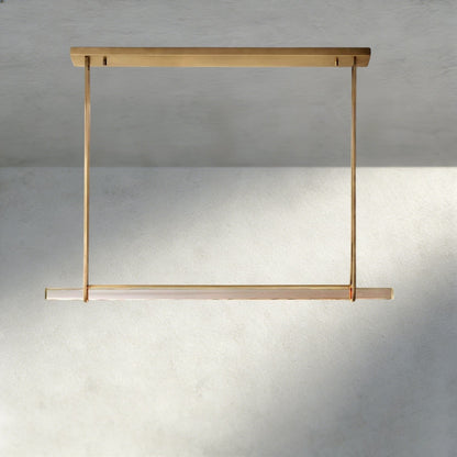 Audubam Crystal Linear Single Bar Chandelier - Zelno Lighting