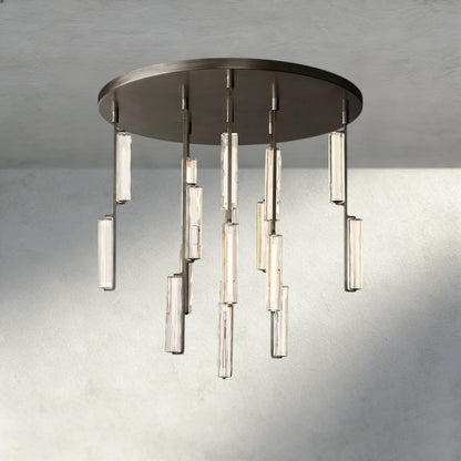 Audubam Crystal Round Chandelier 24", 40", 56" - Zelno Lighting