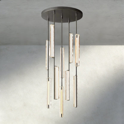 Audubam Crystal Round Chandelier 24", 40", 56" - Zelno Lighting