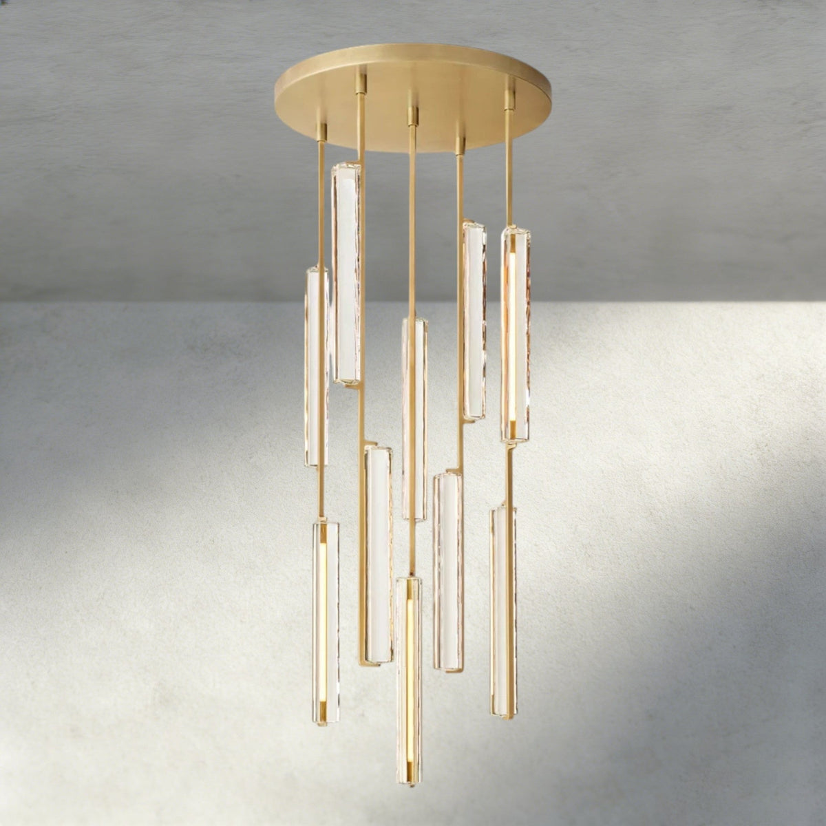 Audubam Crystal Round Chandelier 24", 40", 56" - Zelno Lighting