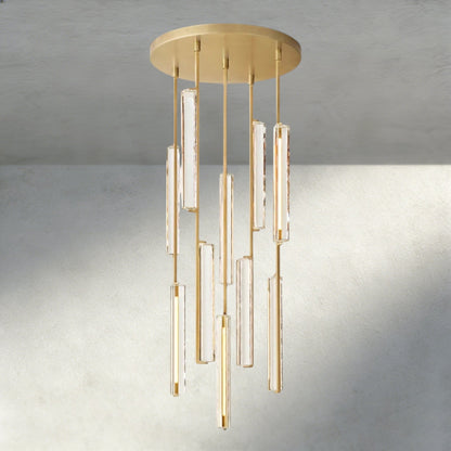 Audubam Crystal Round Chandelier 24", 40", 56" - Zelno Lighting