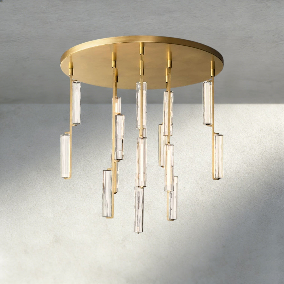 Audubam Crystal Round Chandelier 24", 40", 56" - Zelno Lighting