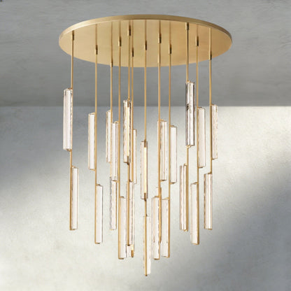 Audubam Crystal Round Chandelier 24", 40", 56" - Zelno Lighting