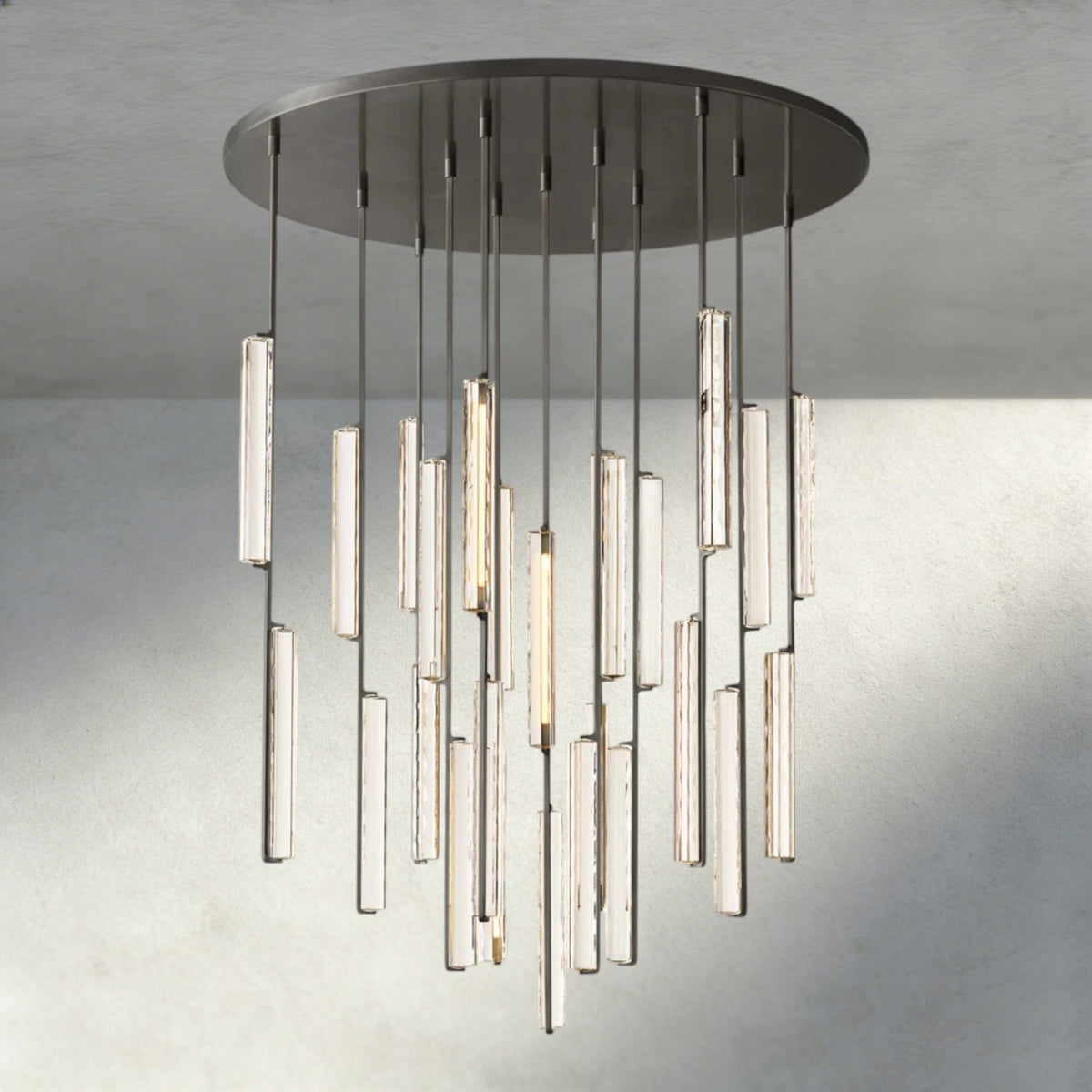 Audubam Crystal Round Chandelier 24", 40", 56" - Zelno Lighting