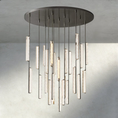 Audubam Crystal Round Chandelier 24", 40", 56" - Zelno Lighting