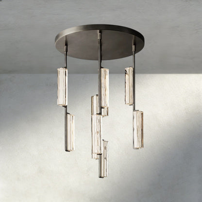 Audubam Crystal Round Chandelier 24", 40", 56" - Zelno Lighting
