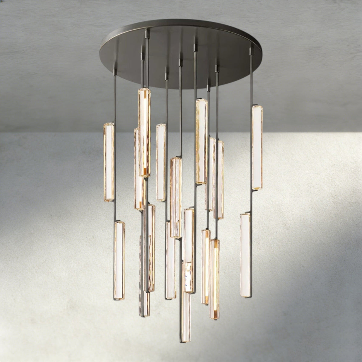Audubam Crystal Round Chandelier 24", 40", 56" - Zelno Lighting
