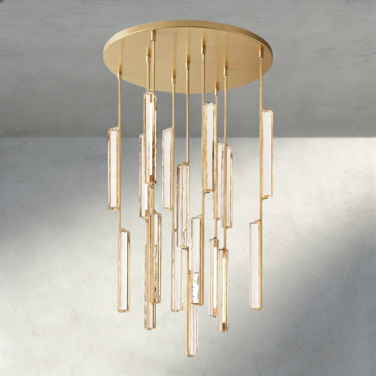 Audubam Crystal Round Chandelier 24", 40", 56" - Zelno Lighting