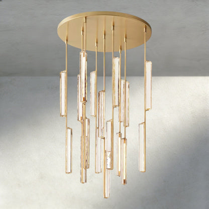 Audubam Crystal Round Chandelier 24", 40", 56" - Zelno Lighting