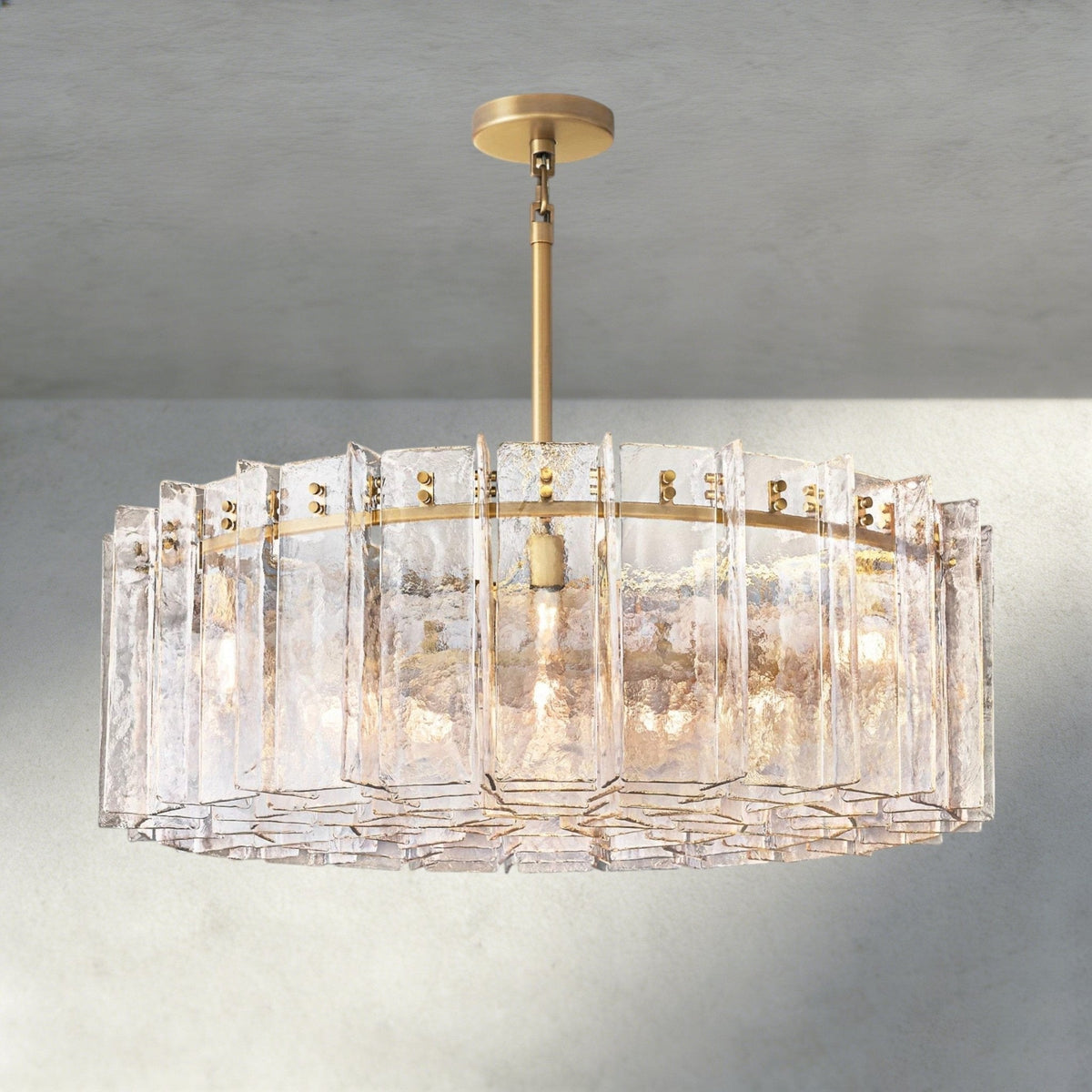 Aurelle Clear Glass Round Chandelier - Zelno Lighting