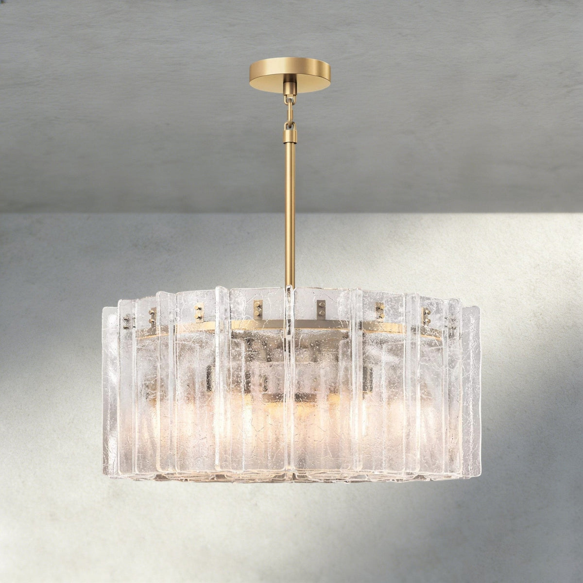 Aurelle Clear Glass Round Chandelier - Zelno Lighting