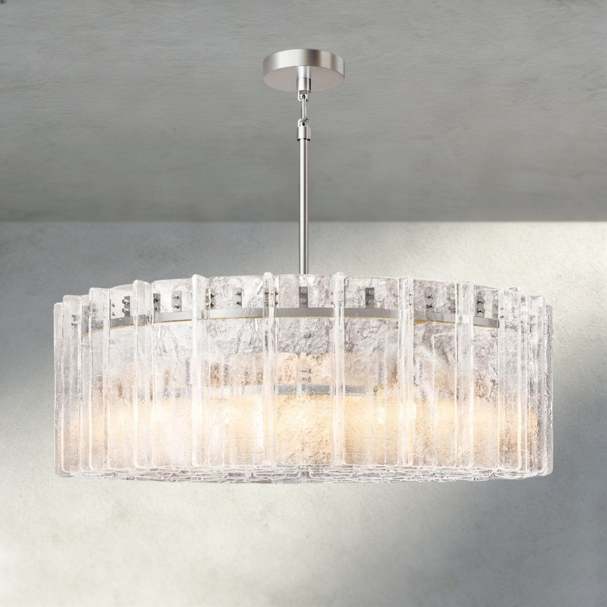 Aurelle Clear Glass Round Chandelier - Zelno Lighting