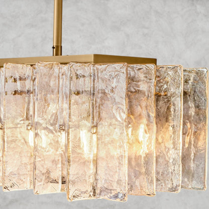 Aurelle Smoke Glass Linear Chandelier - Zelno Lighting