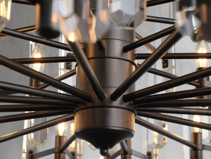 Baingham Round Chandelier - Zelno Lighting