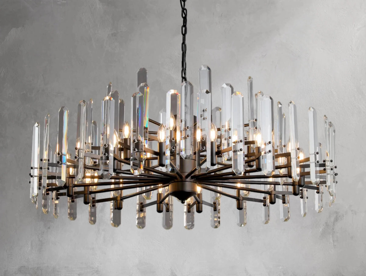 Baingham Round Chandelier - Zelno Lighting