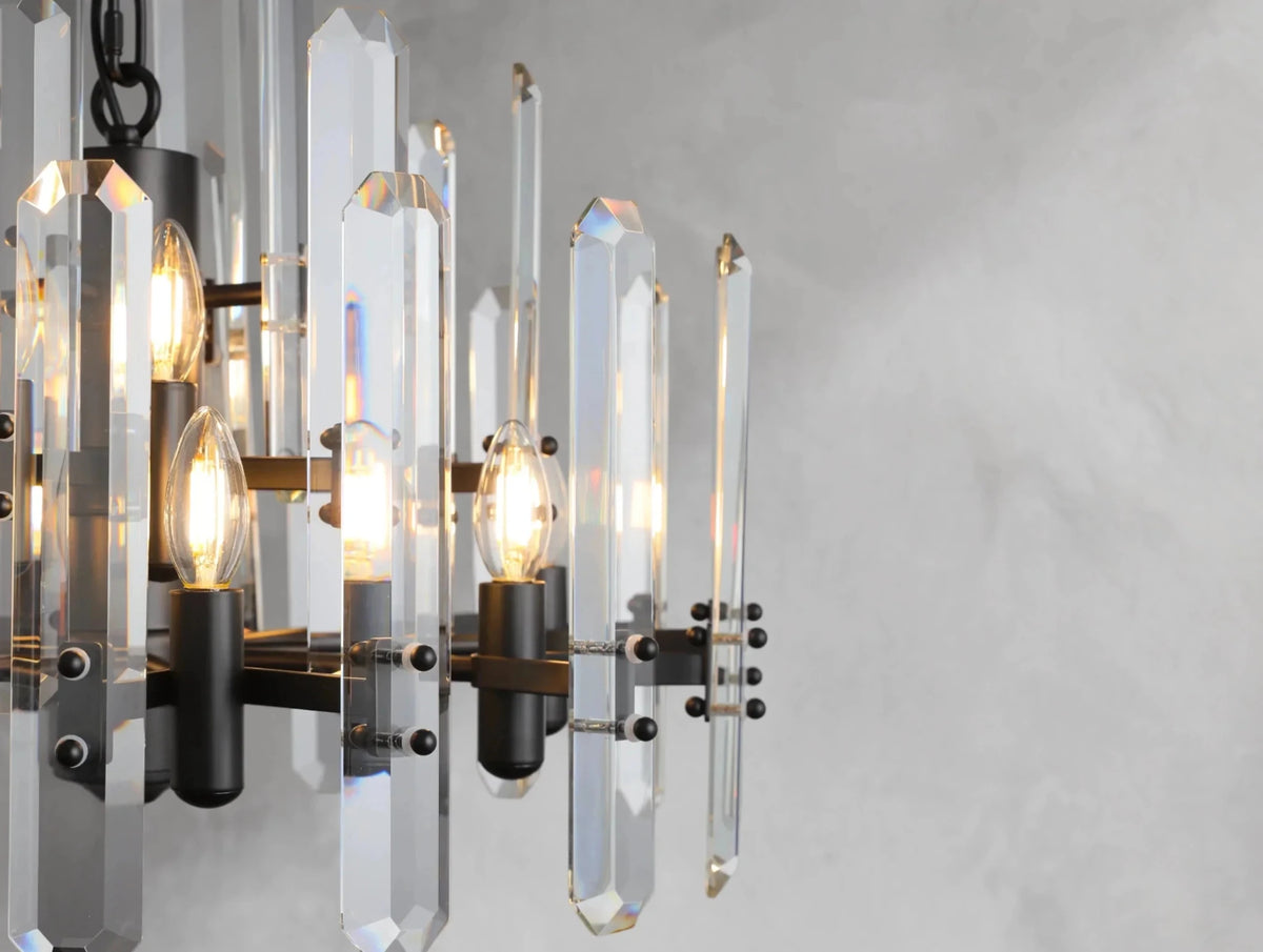 Baingham Round Chandelier - Zelno Lighting