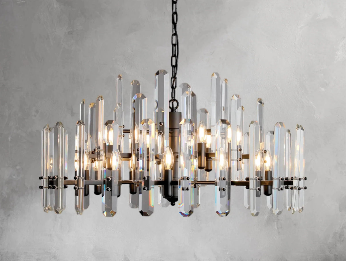 Baingham Round Chandelier - Zelno Lighting