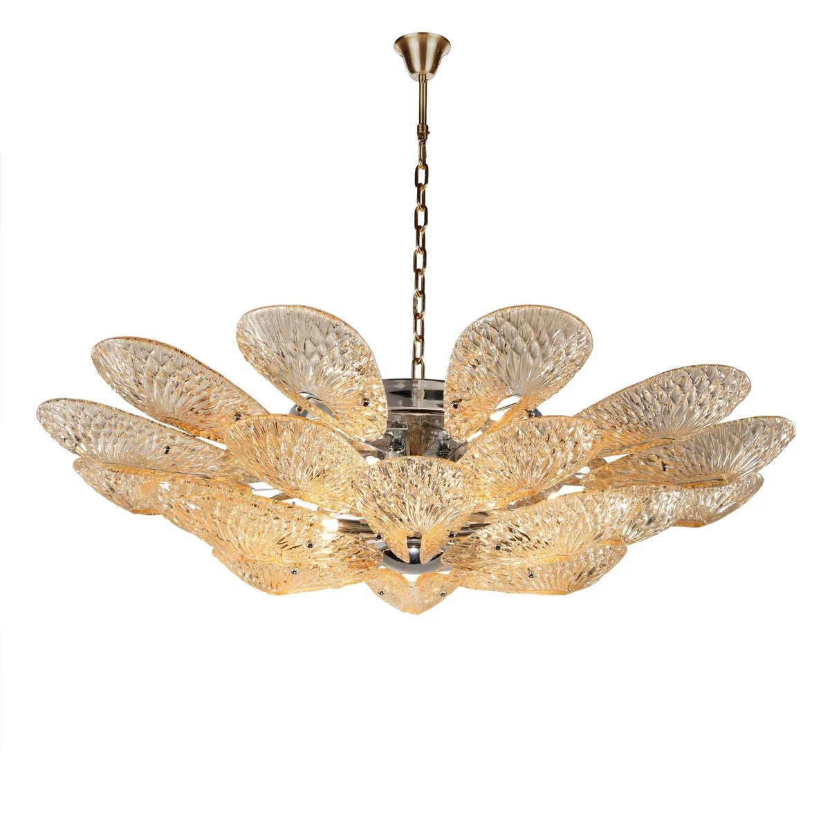 Bella Murano Glass Flower Flushmount Chandelier - Zelno Lighting