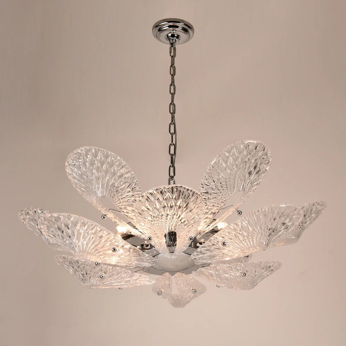 Bella Murano Glass Flower Flushmount Chandelier - Zelno Lighting