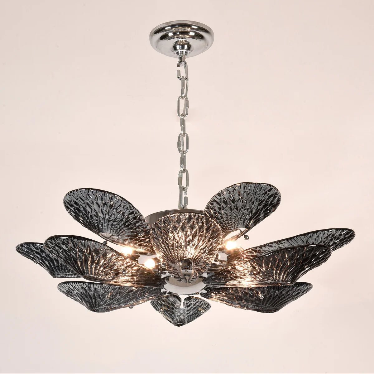 Bella Murano Glass Flower Flushmount Chandelier - Zelno Lighting
