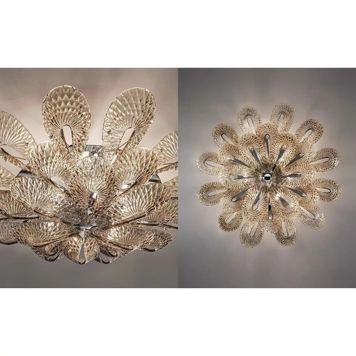 Bella Murano Glass Flower Flushmount - Zelno Lighting