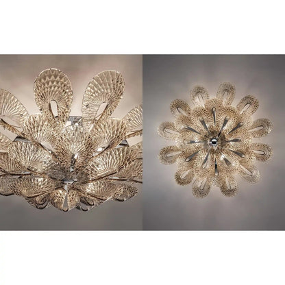 Bella Murano Glass Flower Flushmount - Zelno Lighting