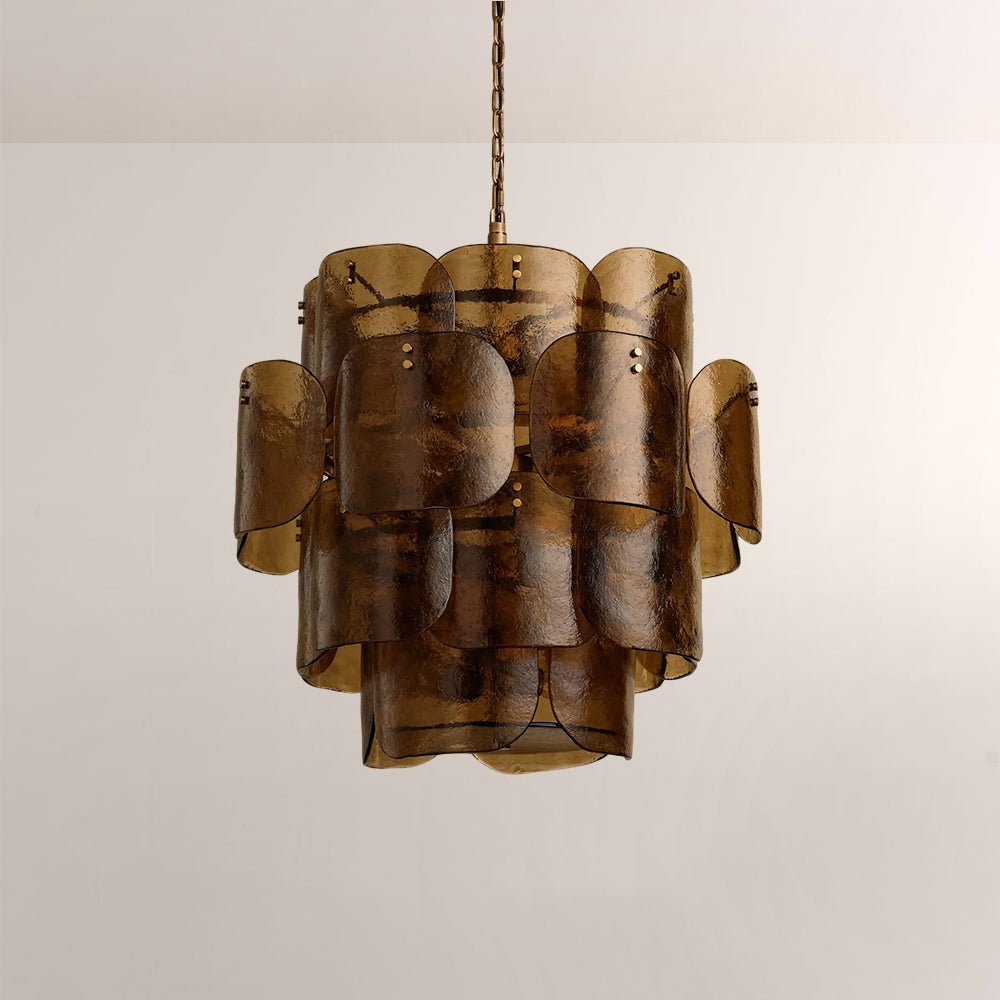 Blaire Tiered Blown Glass Chandelier - Zelno Lighting