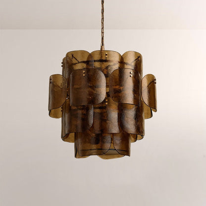Blaire Tiered Blown Glass Chandelier - Zelno Lighting