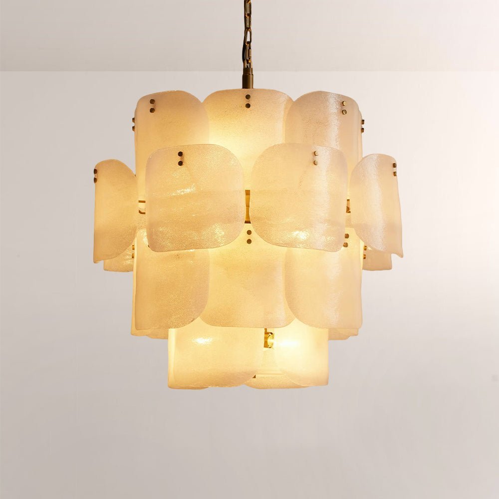 Blaire Tiered Blown Glass Chandelier - Zelno Lighting
