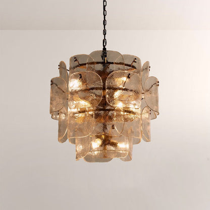Blaire Tiered Blown Glass Chandelier - Zelno Lighting