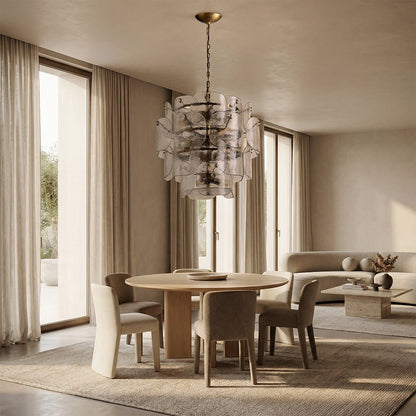 Blaire Tiered Blown Glass Chandelier - Zelno Lighting