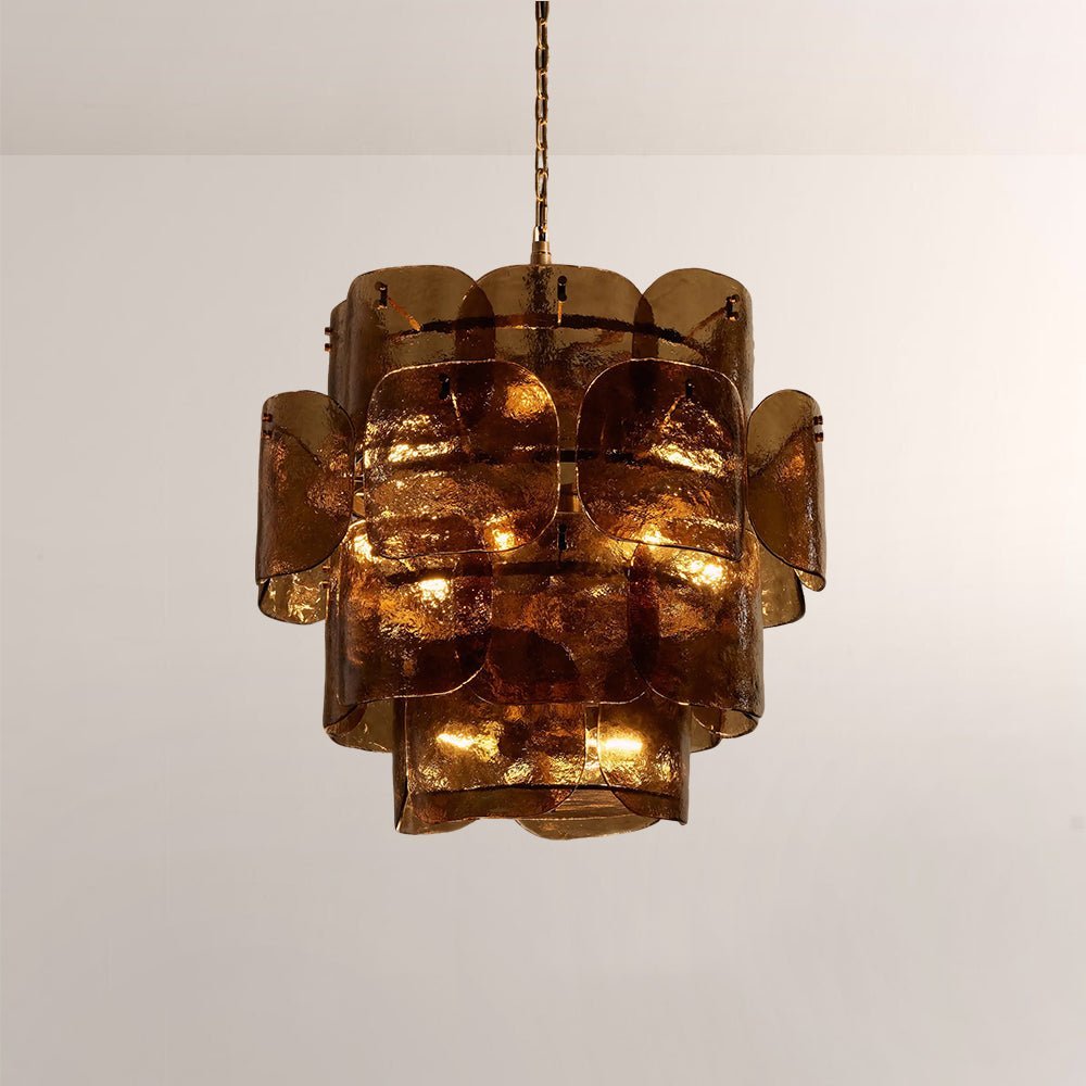 Blaire Tiered Blown Glass Chandelier - Zelno Lighting