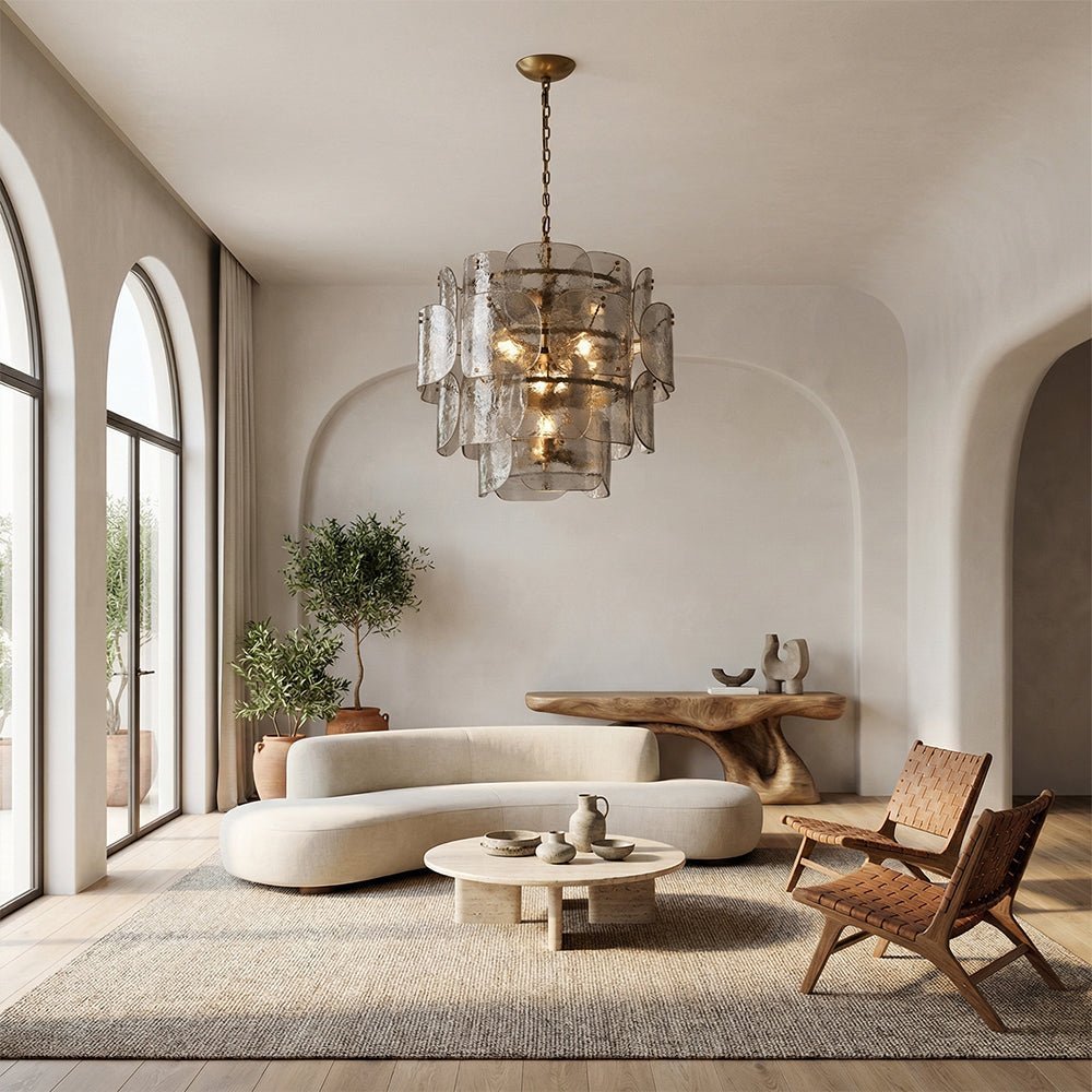 Blaire Tiered Blown Glass Chandelier - Zelno Lighting