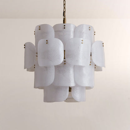 Blaire Tiered Blown Glass Chandelier - Zelno Lighting