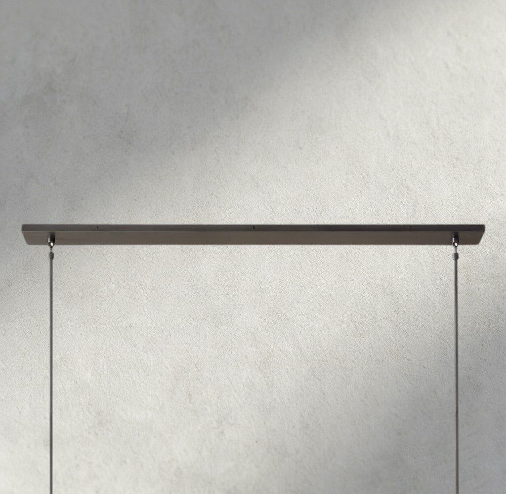 Boaly De Cristal Clear Glass Linear Chandelier 48", 60" - Zelno Lighting