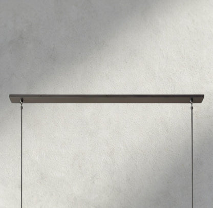 Boaly De Cristal Clear Glass Linear Chandelier 48", 60" - Zelno Lighting