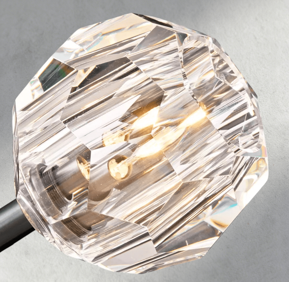 Boaly De Cristal Clear/ Smoke Glass Round Cluster Chandelier 14", 19", 24", 30", 40" - Zelno Lighting