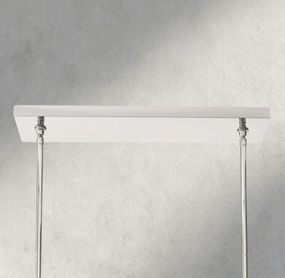 Boaly De Cristal Double Linear Chandelier 60" - Zelno Lighting