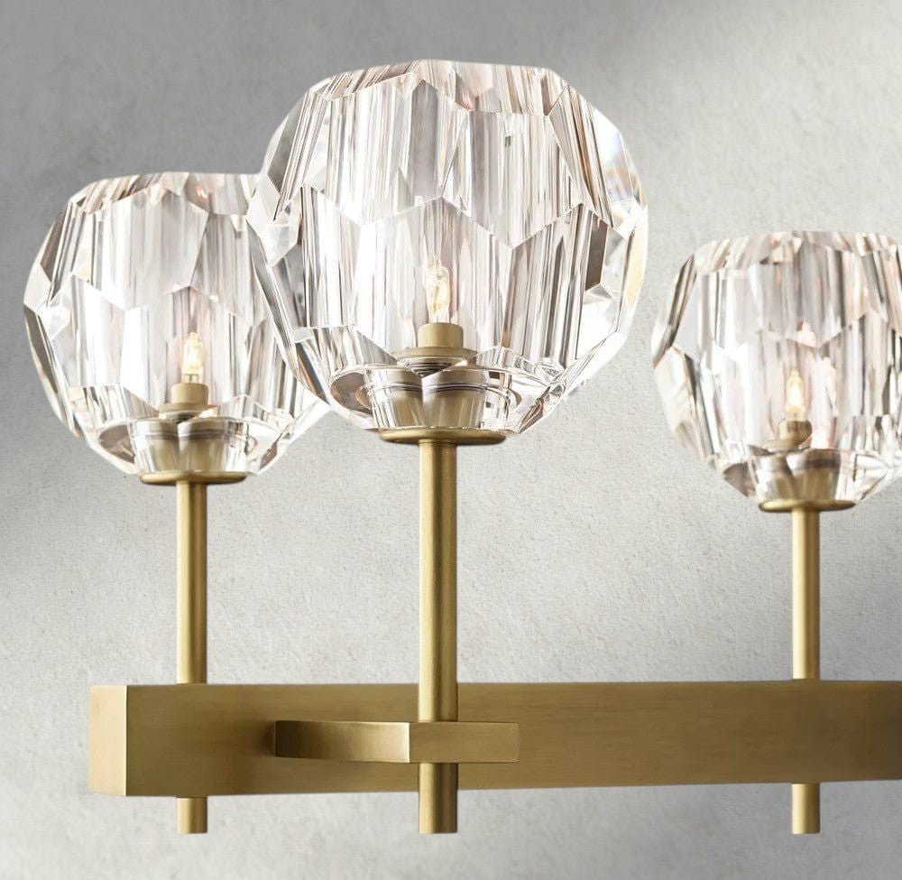 Boaly De Cristal Double Linear Chandelier 60" - Zelno Lighting