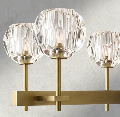 Boaly De Cristal Double Linear Chandelier 60" - Zelno Lighting