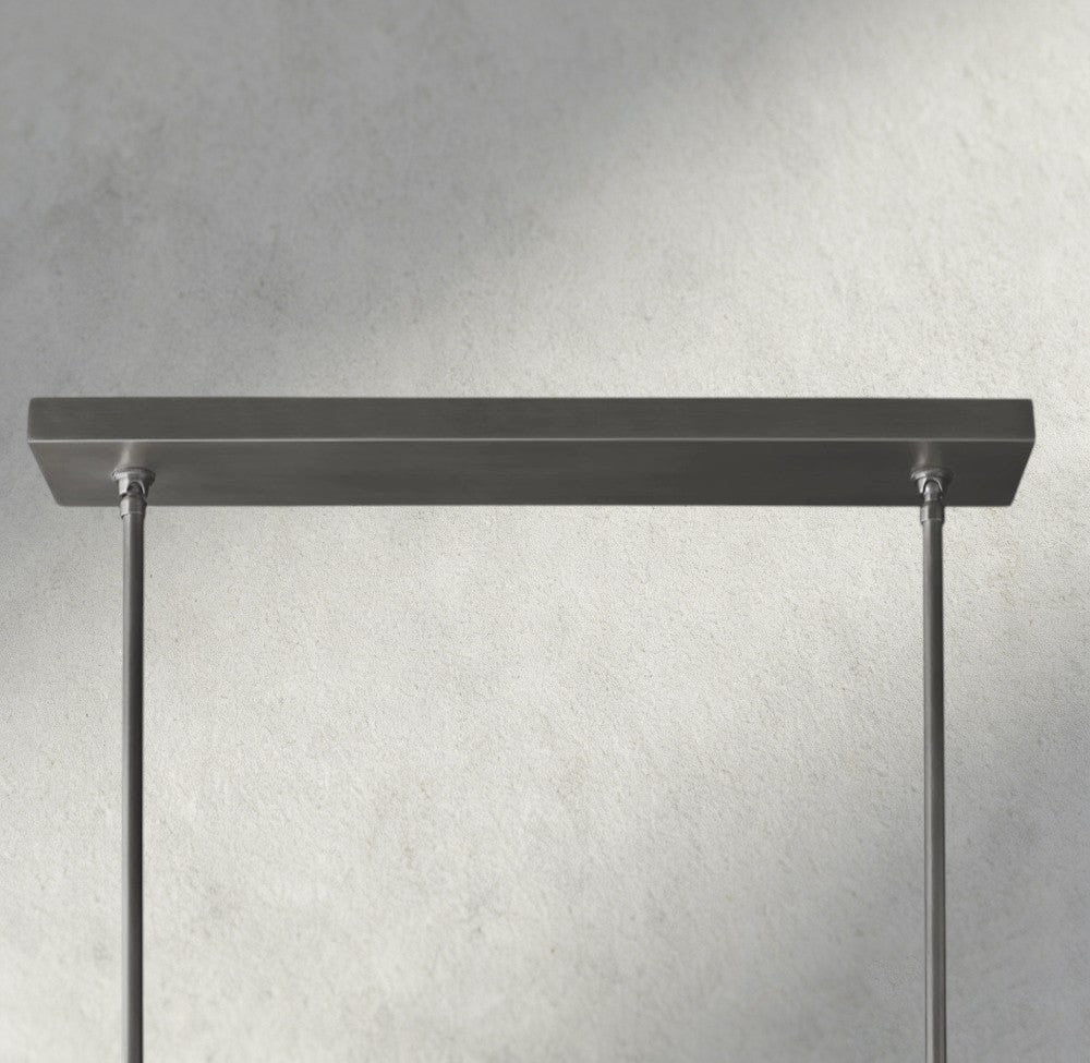 Boaly De Cristal Double Linear Chandelier 60" - Zelno Lighting