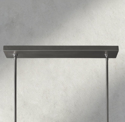 Boaly De Cristal Double Linear Chandelier 60" - Zelno Lighting