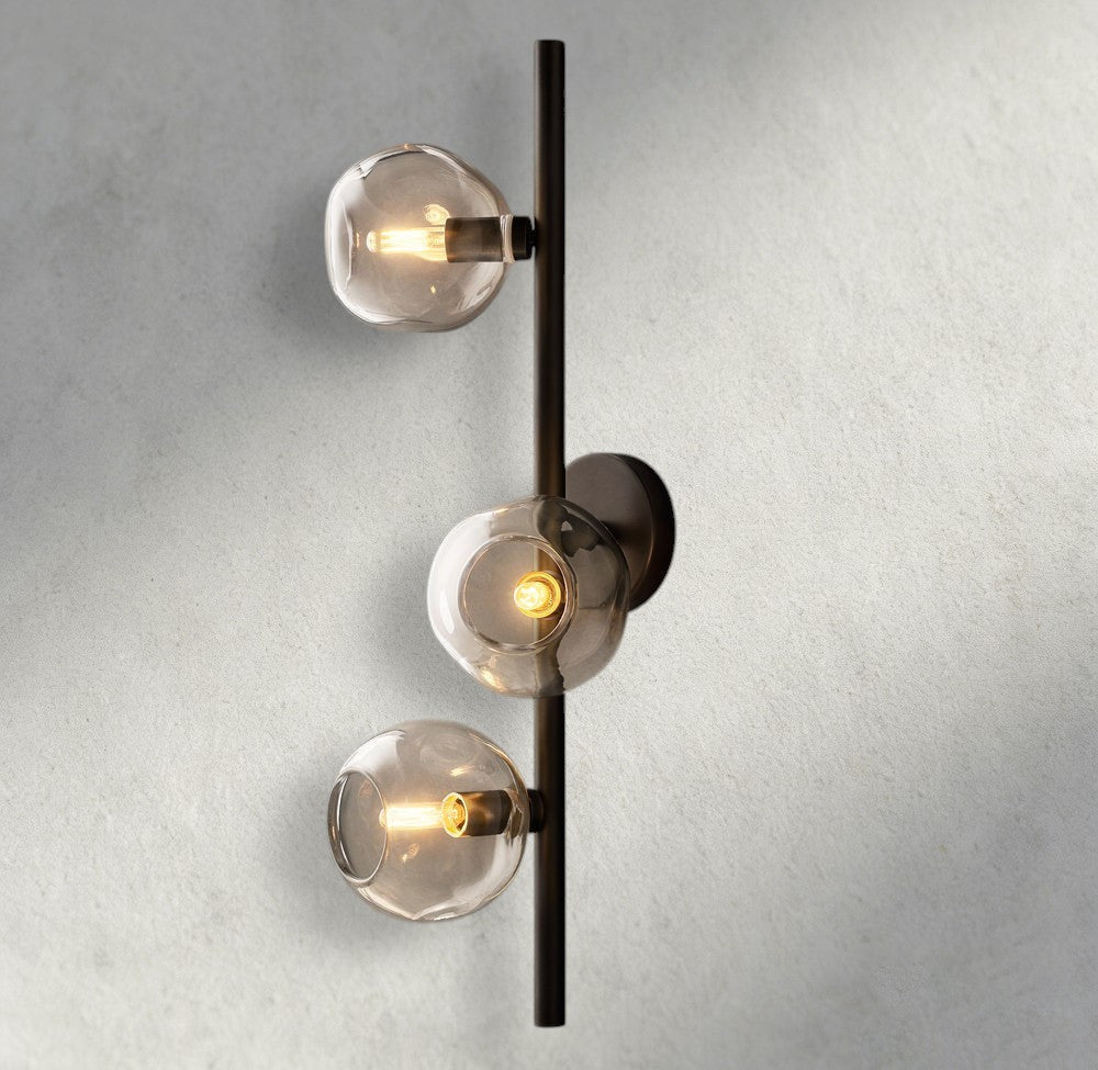 Bubble Clear Glass Cascade Sconce - Zelno Lighting