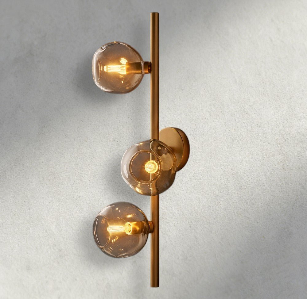 Bubble Smoke Glass Cascade Sconce - Zelno Lighting