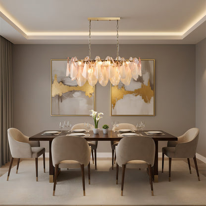 Caia Murano Glass Chandelier for Living Room - Zelno Lighting