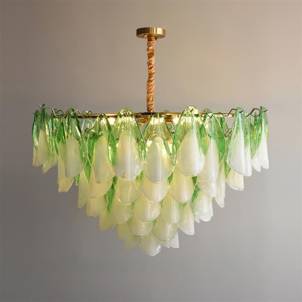 Caia Murano Glass Chandelier for Living Room - Zelno Lighting