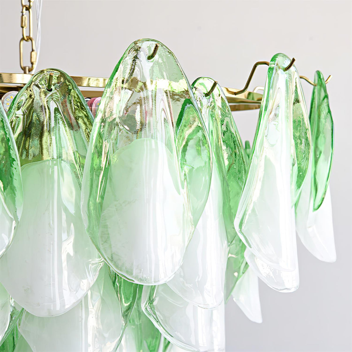 Caia Murano Glass Chandelier for Living Room - Zelno Lighting