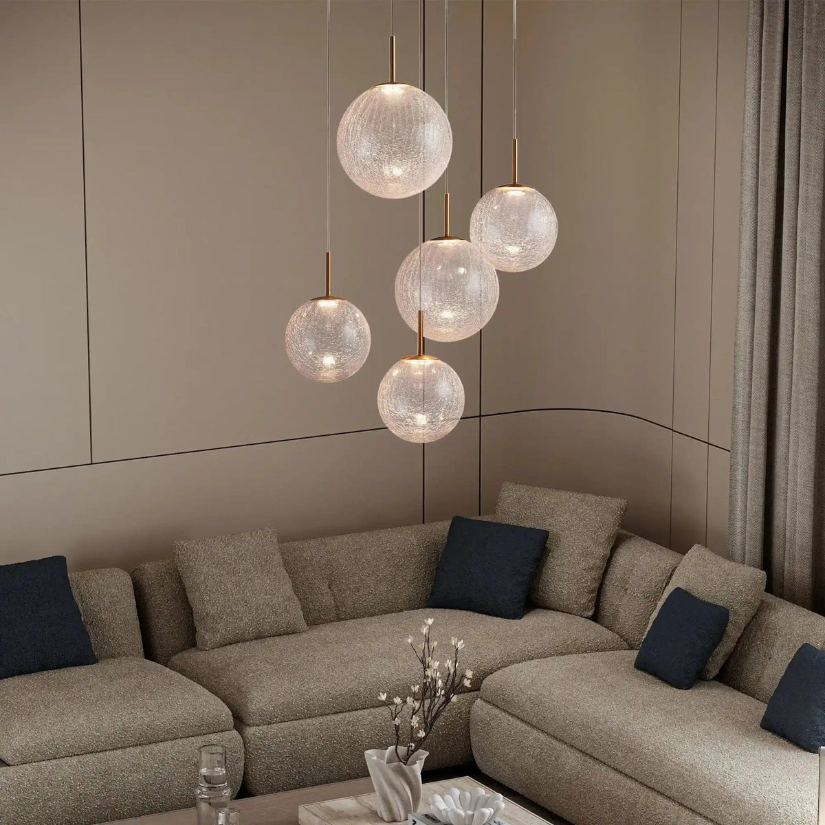 Casen Round Chandelier 20", 28", 34", 43" - Zelno Lighting